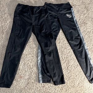 PAIR OF TWO BLACK LEGGINGS